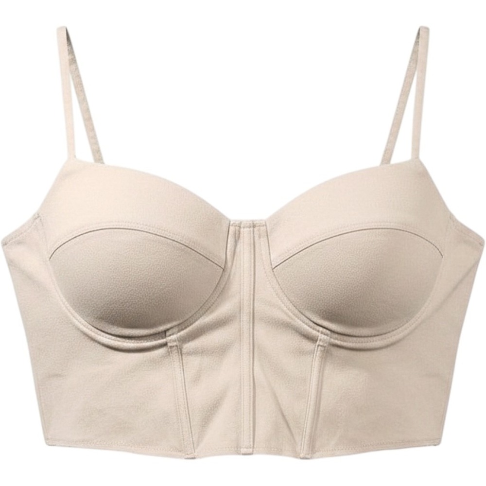 Los Angeles Apparel Corset Bustier Crop Top Structured Under wire bralette Cami